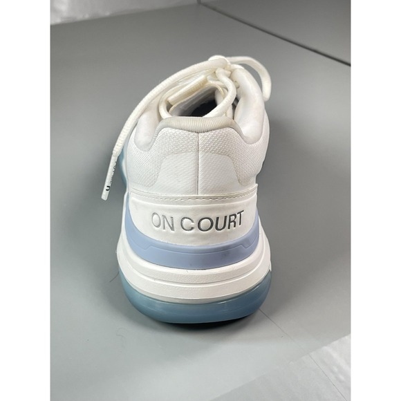 On Cloud Roger Advantage Pro Shoes Womens Size 7.5 White Chambray Tennis - Picture 11 of 12